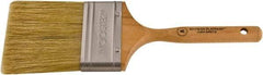 Wooster Brush - 3" Flat Hog Varnish Brush - 3-3/16" Bristle Length, 5-1/2" Maple Dowel Handle - Industrial Tool & Supply