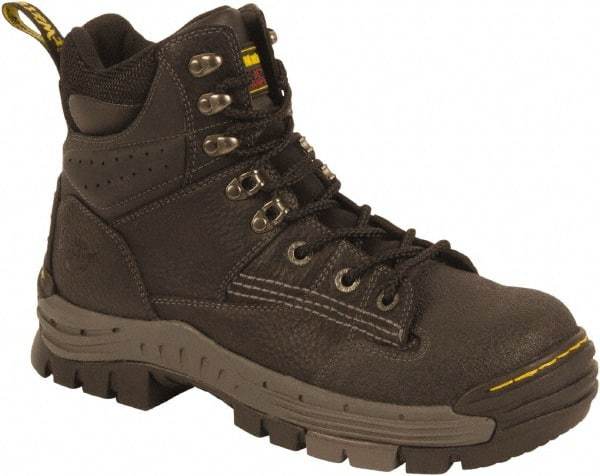 Dr. Martens - Men's Size 7 Medium Width Composite Work Boot - Black, Leather Upper, Rubber Outsole, 7" High, Non-Slip, Waterproof - Industrial Tool & Supply