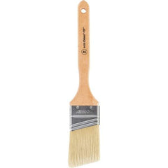 Wooster Brush - 2" Angled Synthetic Sash Brush - 2-11/16" Bristle Length, 7-7/8" Maple Fluted Handle - Industrial Tool & Supply