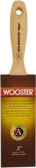 Wooster Brush - 2" Flat Synthetic Varnish Brush - 2-11/16" Bristle Length, 6-1/2" Maple Beavertail Handle - Industrial Tool & Supply