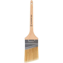 Wooster Brush - 2-1/2" Angled Synthetic Sash Brush - 2-11/16" Bristle Length, 8" Maple Rattail Handle - Industrial Tool & Supply