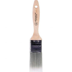 Wooster Brush - 1-1/2" Flat Synthetic Varnish Brush - 2-7/16" Bristle Length, 6-3/8" Wood Beavertail Handle - Industrial Tool & Supply