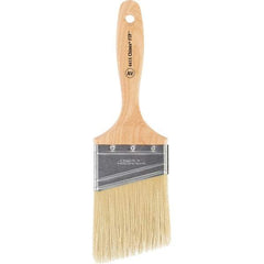 Wooster Brush - 3" Angled Synthetic Varnish Brush - 3-3/16" Bristle Length, 5-7/8" Maple Beavertail Handle - Industrial Tool & Supply