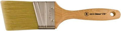 Wooster Brush - 2-1/2" Angled Synthetic Varnish Brush - 2-15/16" Bristle Length, 5-7/8" Maple Beavertail Handle - Industrial Tool & Supply