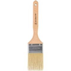 Wooster Brush - 2-1/2" Flat Synthetic Sash Brush - 2-15/16" Bristle Length, 7-7/8" Maple Fluted Handle - Industrial Tool & Supply