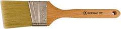 Wooster Brush - 2-1/2" Angled Synthetic Sash Brush - 2-15/16" Bristle Length, 7-7/8" Maple Fluted Handle - Industrial Tool & Supply