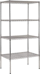 Sandusky Lee - 4 Shelf Wire Shelving Unit - 36" Wide x 24" Deep x 74" High, - Industrial Tool & Supply
