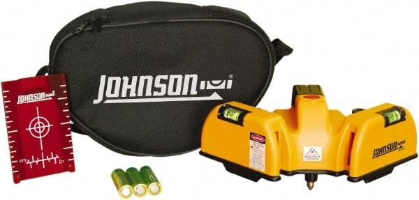 Johnson Level & Tool - 2 Beam 65' (Interior) Max Range Line Laser Level - Red Beam, 1/16" at 20' Accuracy, 6-1/2" Long x 4" Wide x 6-1/2" High, Battery Included - Industrial Tool & Supply