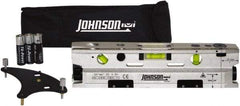 Johnson Level & Tool - 3 Beam 100' (Interior) Max Range Torpedo Laser Level - Red Beam, 1/8" at 50' Accuracy, 3-1/8" Long x 10" Wide x 2-1/4" High, Battery Included - Industrial Tool & Supply