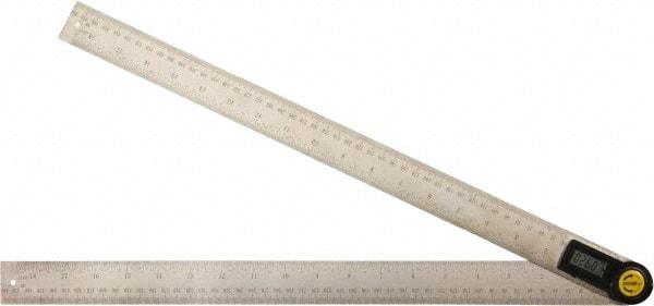 Johnson Level & Tool - 360° Measuring Range, Digital Protractor - 0.10° Resolution, 19 Inch Long Blade, Accuracy Up to 0.30°, CR2032 Lithium Battery Not Included - Industrial Tool & Supply