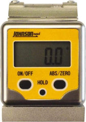 Johnson Level & Tool - (2) 180° Measuring Range, Magnetic Base Digital Protractor - 0.10° Resolution, Accuracy Up to 0.10°, CR2032 Lithium Battery Not Included - Industrial Tool & Supply