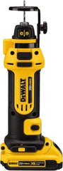 DeWALT - 1/4 and 1/8 Inch Collet, 2,600 RPM, Spiral Saw - 20 Volts, 2 Batteries, Charger Included - Industrial Tool & Supply