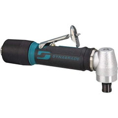 Dynabrade - 1/4" Collet, Angle Handle, Air Angle Die Grinder - 15,000 RPM, Rear Exhaust, 23 CFM, 0.4 hp, 90 psi, 1/4 NPT Inlet - Industrial Tool & Supply