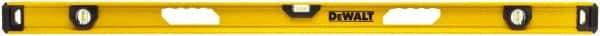 DeWALT - Magnetic 48" Long 3 Vial I-Beam Level - Aluminum, Yellow - Industrial Tool & Supply