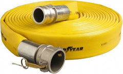 Alliance Hose & Rubber - 3" ID x 3.4 OD, 200 Working psi, Yellow Pliovic Hose, Lays Flat - 50' Long, -10 to 150°F - Industrial Tool & Supply