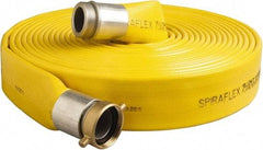 Alliance Hose & Rubber - 4" ID x 4.41 OD, 150 Working psi, Yellow Pliovic Hose, Lays Flat - 50' Long, -10 to 150°F - Industrial Tool & Supply