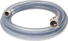 Alliance Hose & Rubber - 2-1/2" Inside x 2.89" Outside Diam, Food & Beverage Hose - 10" Bend Radius, Clear, 10' Long, 65 Max psi, 29 Vacuum Rating - Industrial Tool & Supply