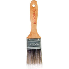 Wooster Brush - 2" Flat Nylon/Polyester Varnish Brush - 2-11/16" Bristle Length, 6-1/2" Maple Beavertail Handle - Industrial Tool & Supply