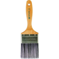 Wooster Brush - 3" Flat Synthetic Varnish Brush - 3-3/16" Bristle Length, 6-1/2" Maple Beavertail Handle - Industrial Tool & Supply