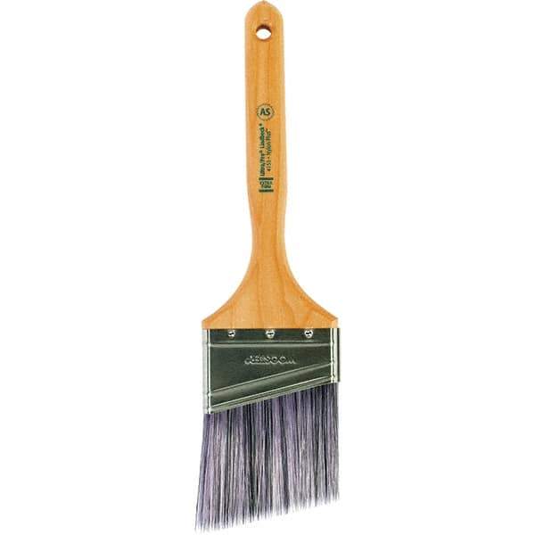 Wooster Brush - 3" Angled Synthetic Sash Brush - 3-3/16" Bristle Length, 7.88" Maple Fluted Handle - Industrial Tool & Supply