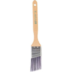 Wooster Brush - 1-1/2" Angled Synthetic Sash Brush - 2-7/16" Bristle Length, 7.88" Maple Fluted Handle - Industrial Tool & Supply