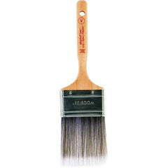 Wooster Brush - 2-1/2" Flat Nylon/Polyester Varnish Brush - 2-15/16" Bristle Length, 6-1/4" Maple Dowel Handle - Industrial Tool & Supply
