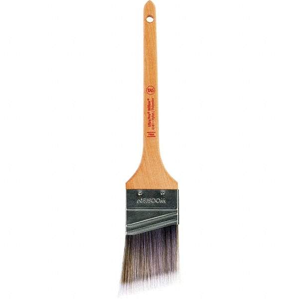 Wooster Brush - 2" Angled Nylon/Polyester Sash Brush - 2-7/16" Bristle Length, 8" Maple Rattail Handle - Industrial Tool & Supply