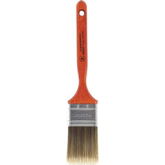 Wooster Brush - 2" Flat Nylon/Polyester Sash Brush - 2-11/16" Bristle Length, 7-3/16" Wood Fluted Handle - Industrial Tool & Supply