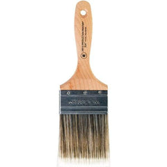 Wooster Brush - 3" Flat Nylon/Polyester Wall Brush - 3-7/16" Bristle Length, 6-1/4" Maple Beavertail Handle - Industrial Tool & Supply