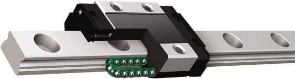 THK - 23.4mm Block L x 17mm W x 6.7mm H, 8mm Transverse Hole Spcg, 12mm Lateral Hole Spcg, 2-Row Mini SRS7GM Assembly - M2x2.3 Block Hole, 40mm Rail L x 7mm W x 4.7mm H, 8mm Assembly H, 0mm Overhang - Industrial Tool & Supply