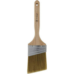 Wooster Brush - 3" Angled Hog Sash Brush - 3-3/16" Bristle Length, 7-1/8" Plastic Fluted Handle - Industrial Tool & Supply