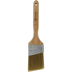 Wooster Brush - 2-1/2" Angled Hog Sash Brush - 2-15/16" Bristle Length, 7-1/8" Plastic Fluted Handle - Industrial Tool & Supply