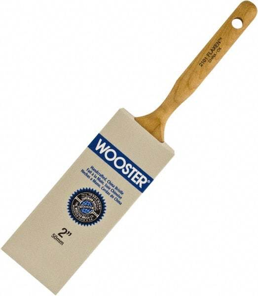 Wooster Brush - 2" Flat Hog Varnish Brush - 2-7/16" Bristle Length, 6-1/4" Maple Dowel Handle - Industrial Tool & Supply