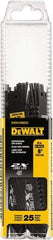 DeWALT - 6" Long x 1" Thick, High Speed Steel Reciprocating Saw Blade - Tapered Profile, 6 TPI, Toothed Edge, Universal Shank - Industrial Tool & Supply