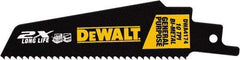 DeWALT - 4" Long x 1" Thick, High Speed Steel Reciprocating Saw Blade - Straight Profile, 10 TPI, Toothed Edge, Universal Shank - Industrial Tool & Supply