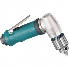 Dynabrade - 1/4" Keyed Chuck - Right Angle Handle, 20,000 RPM, 0.4 hp, 90 psi - Industrial Tool & Supply