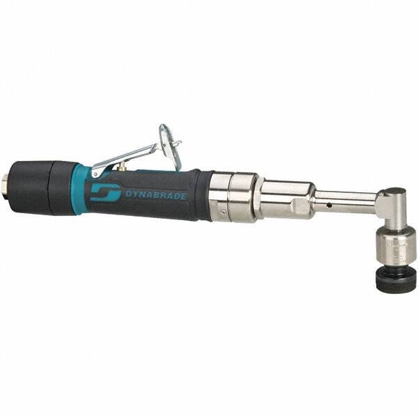 Dynabrade - 3,200 OPM, 26 CFM Air Consumption, 90 psi Air Pressure, Right Angle Air Orbital Sander - Round Pad, Adhesive/PSA Backing, 1/4 NPT Inlet - Industrial Tool & Supply