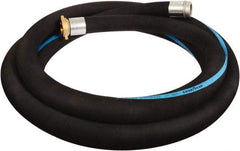 Alliance Hose & Rubber - 1-1/2" ID x 1.87 OD, 150 Working psi, Black Synthetic Rubber Water & Discharge Hose - Male x Female NPSH Ends, 20' Long, -25 to 200°F - Industrial Tool & Supply