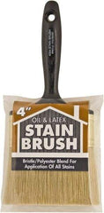 Wooster Brush - 4" Flat Synthetic Utility Paint Brush - 2-11/16" Bristle Length, 5-3/4" Plastic Beavertail Handle - Industrial Tool & Supply