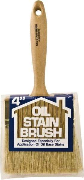 Wooster Brush - 4" Flat Hog Utility Paint Brush - 2-11/16" Bristle Length, 5-13/16" Poly Foam Beavertail Handle - Industrial Tool & Supply