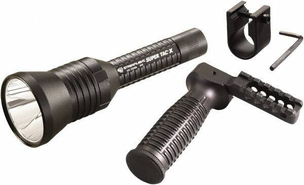 Streamlight - White LED Bulb, 200 Lumens, Industrial/Tactical Flashlight - Black Aluminum Body, 2 CR123A Lithium Batteries Included - Industrial Tool & Supply