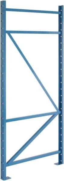 Steel King - 56,860 Lb Capacity Heavy-Duty Framing Upright Pallet Storage Rack - 4" Wide x 144" High x 48" Deep, Powder Coat Blue - Industrial Tool & Supply