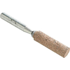 WALTER Surface Technologies - 3/8" Head Diam, Cylinder End, Aluminum Oxide Mounted Point - Black, Medium Grade, 37,210 RPM - Industrial Tool & Supply