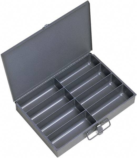 Durham - 13-3/8 Inches Wide x 2 Inches High x 9-1/4 Inches Deep Compartment Box - Steel , 8 Compartments - Industrial Tool & Supply