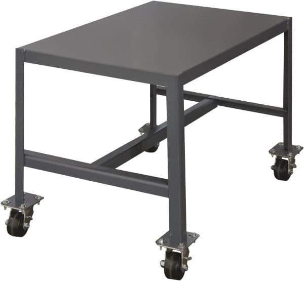 Durham - Mobile Work Bench - Steel, Gray, 36" Long x 24" Deep x 30" High - Industrial Tool & Supply
