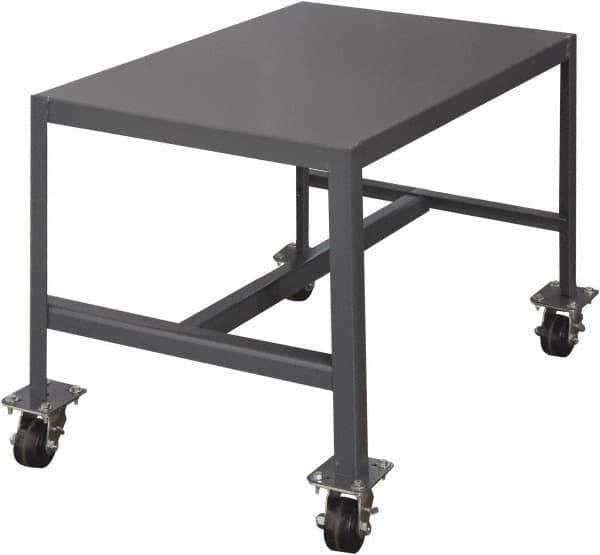 Durham - Mobile Work Bench - Steel, Gray, 24" Long x 18" Deep x 18" High - Industrial Tool & Supply