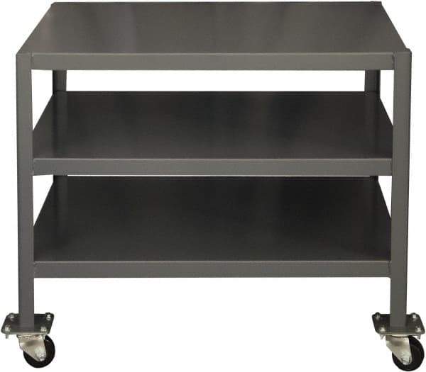 Durham - Mobile Work Bench - Steel, Gray, 36" Long x 24" Deep x 30" High - Industrial Tool & Supply