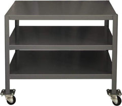Durham - Mobile Work Bench - Steel, Gray, 36" Long x 24" Deep x 30" High - Industrial Tool & Supply