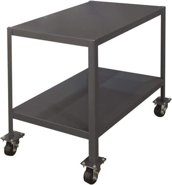 Durham - Mobile Work Bench - Steel, Gray, 72" Long x 36" Deep x 36" High - Industrial Tool & Supply