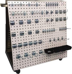 Triton - 21-1/4 Inches Wide x 39-1/4 Inches High x 36-3/4 Inches Deep A-Frame Double Sided Pegboard Tool Cart - 800 Lbs. Load Limit, Includes 56 Piece LocHook Assortment and 4 Plastic Bins - Industrial Tool & Supply